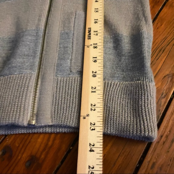 Madewell Wallace Wool Striped Shawl Collar Zip Sweater Size XS - Picture 5 of 8